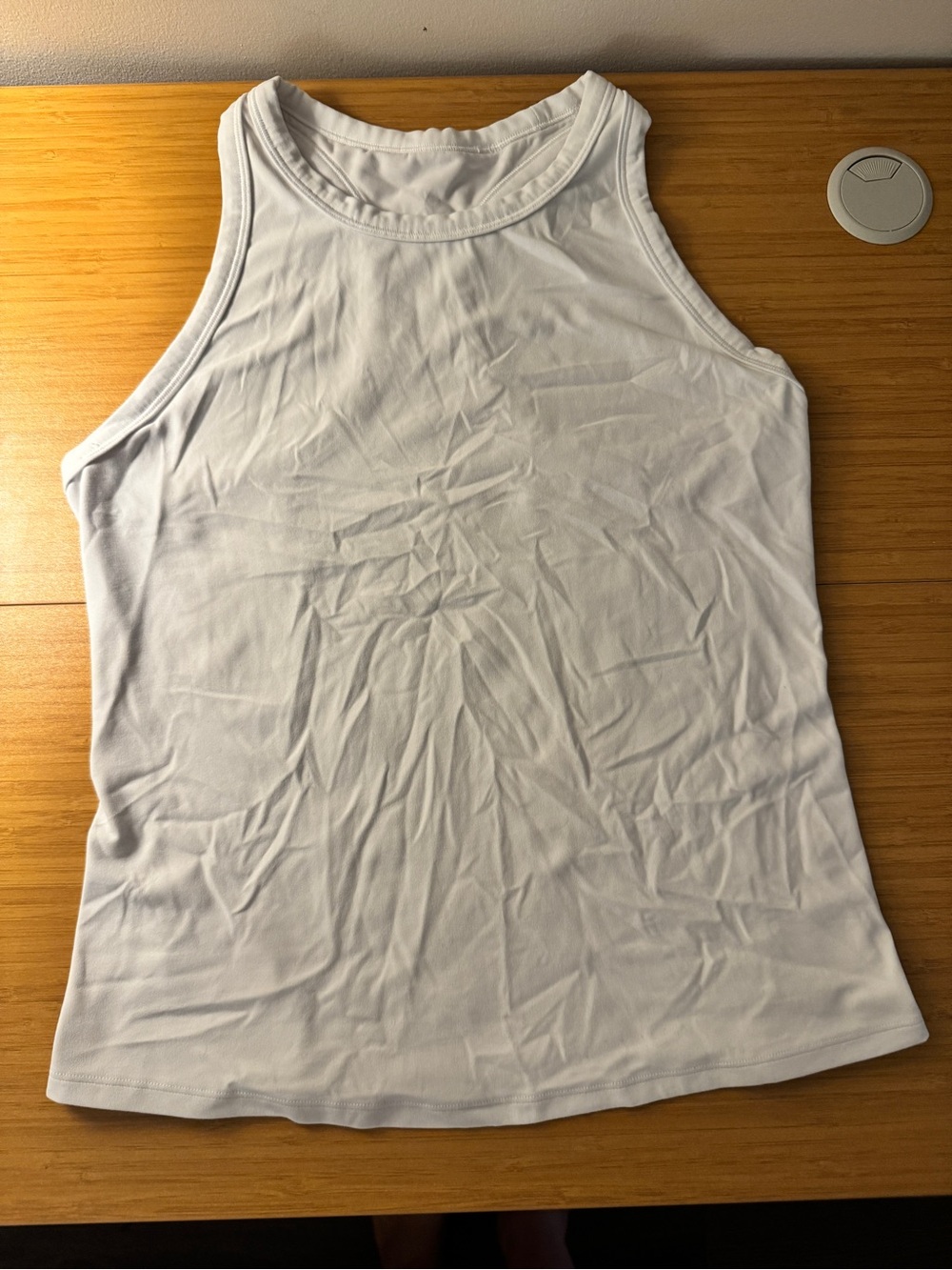 Athleta White Transcend Racerback Tank Top